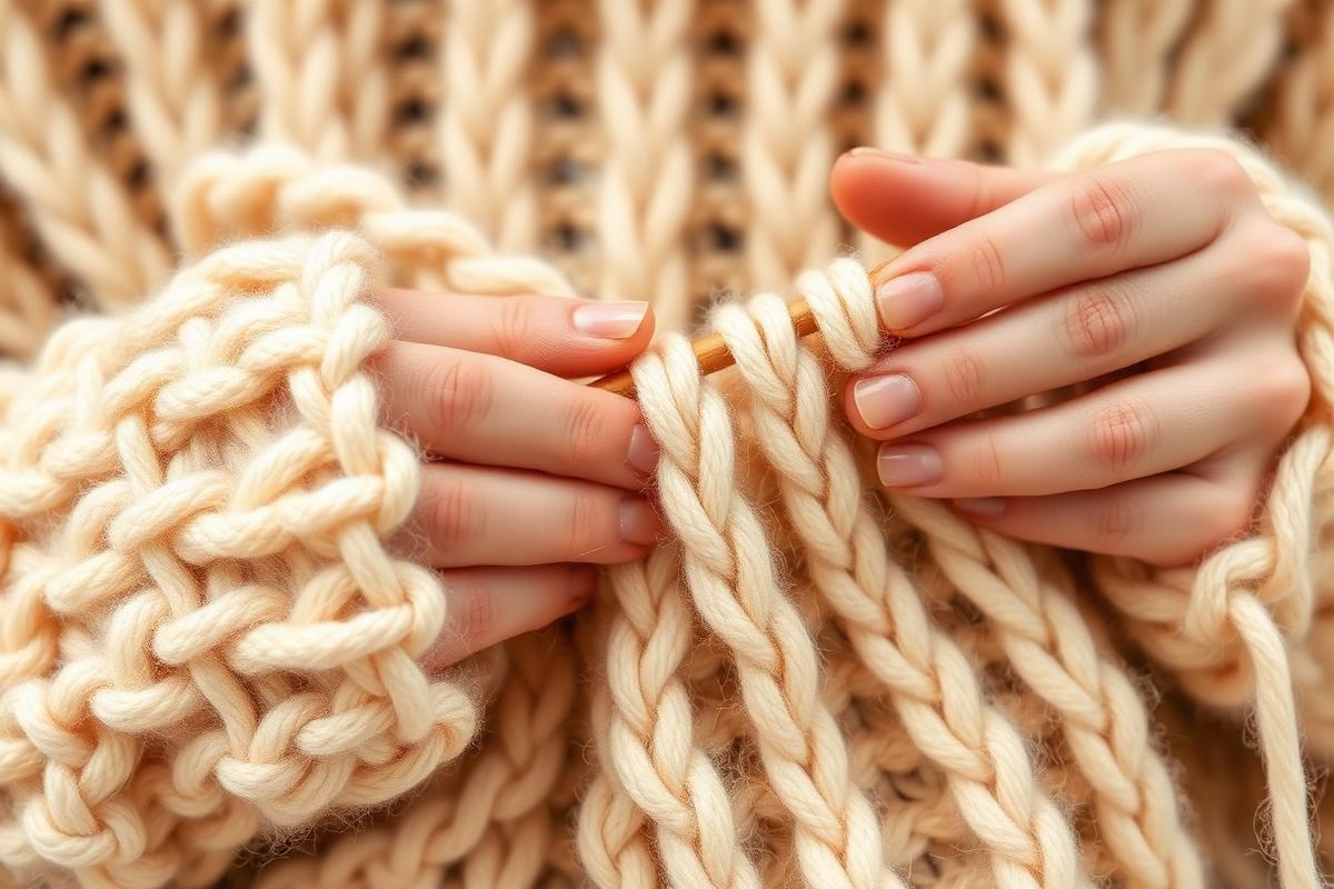 Hand-knitting process